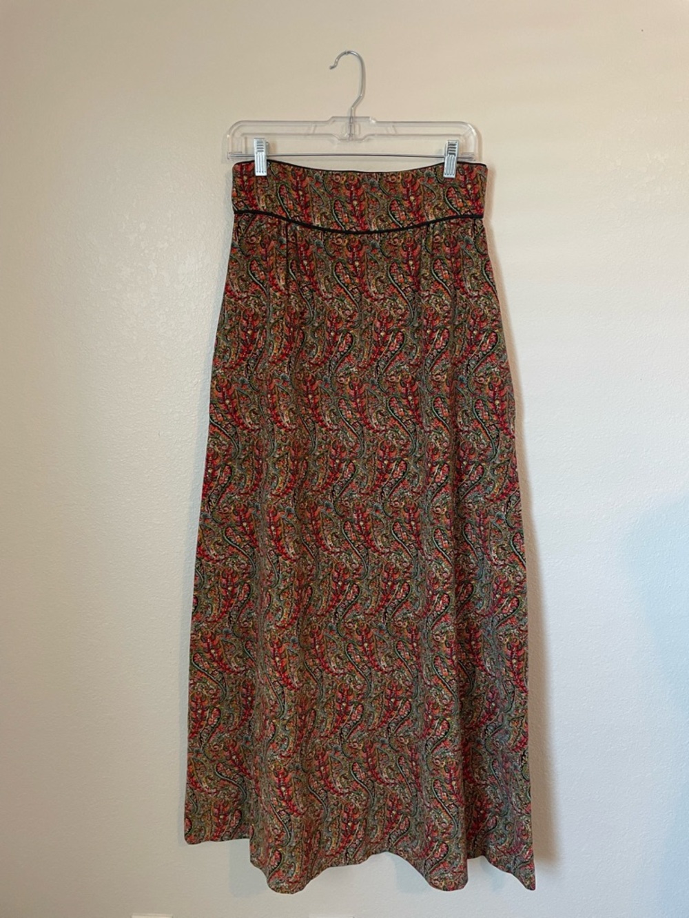 70s Velvet Maxi Skirt